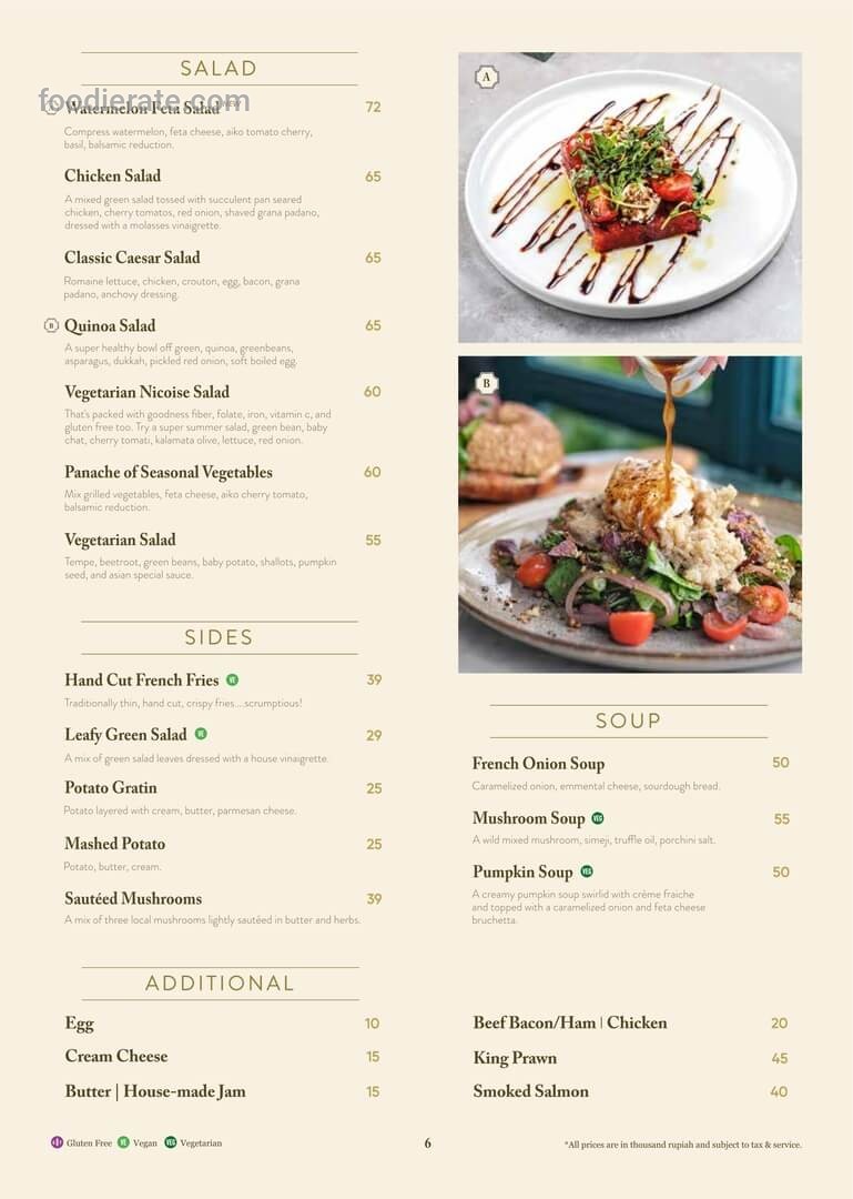 Monsieur Spoon Prefere Plaza Indonesia (PI) Thamrin Daftar Harga Menu