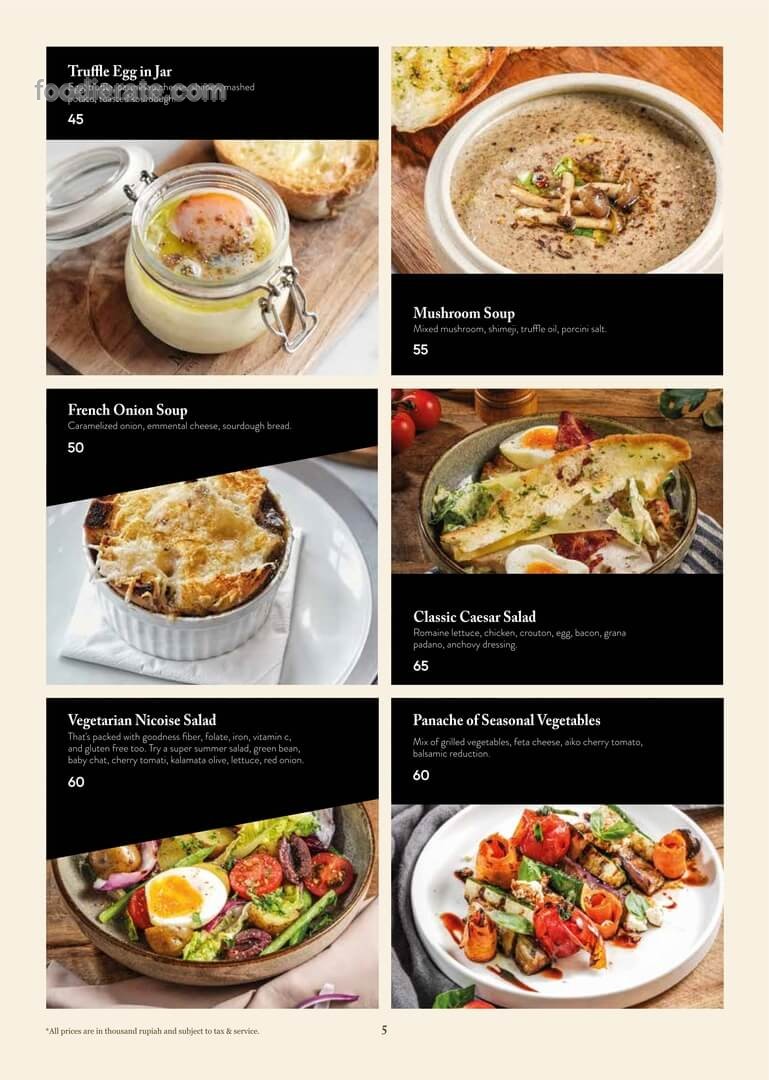 Monsieur Spoon Prefere Plaza Indonesia (PI) Thamrin Daftar Harga Menu