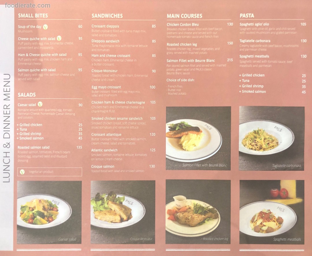 Daftar Harga Menu Paul 2024 Foodierate