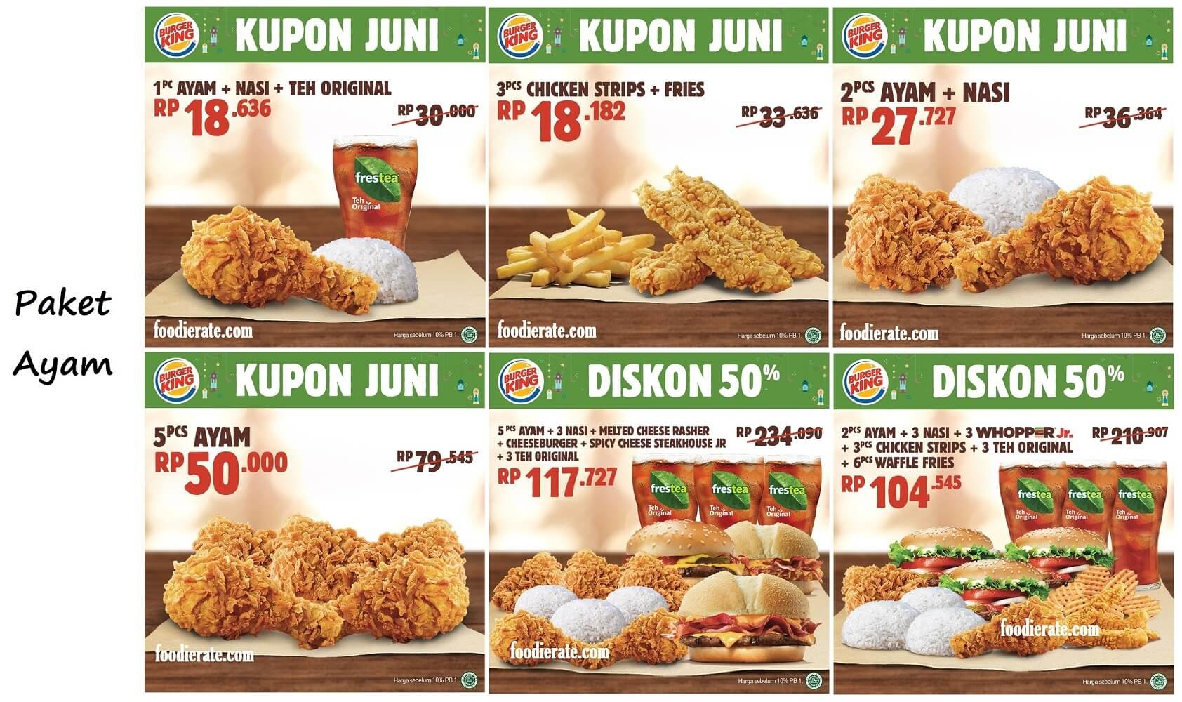 Kupon Promo Burger King Bulanan Juni 2019 Diskon 50