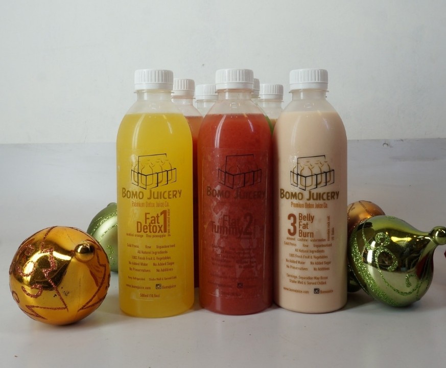 Menu FAT LOSS PACKAGE 3 bottles Bomo Juicery
