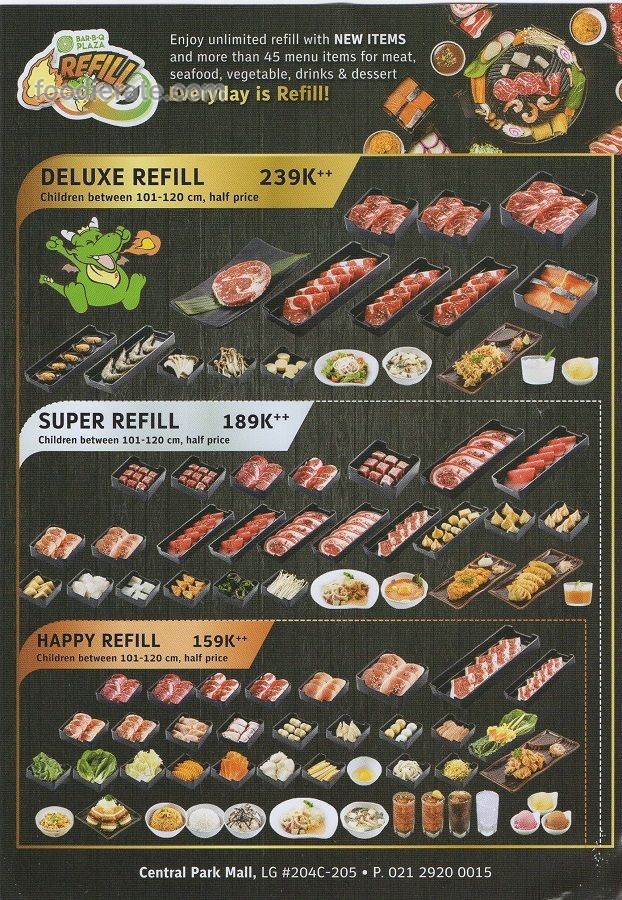 Bar.B.Q Plaza Mall Kelapa Gading 1 Kelapa Gading Daftar Harga Menu