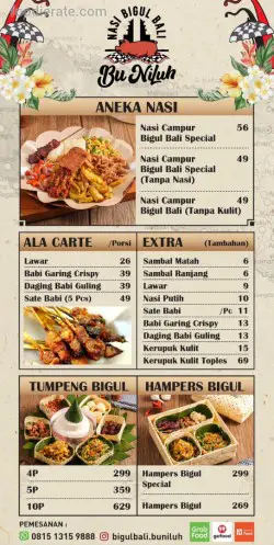 Daftar Harga Menu Nasi Bigul Bali Bu Niluh