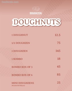 Daftar Harga Menu Doughzen