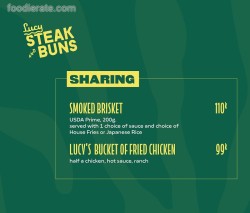 Daftar Harga Menu Lucy Steak and Buns