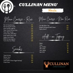 Daftar Harga Menu Cullinan Coffee and Restaurant