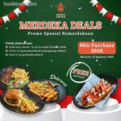 Promo Chuck's Cattle Merdeka - Free Hotdog