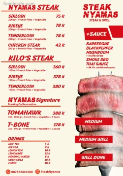 Daftar Harga Menu Steak Nyamas