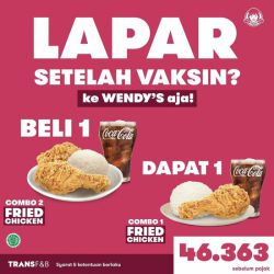 Promo Wendy's Lapar Setelah Vaksin - Buy 1 Get 1 Free