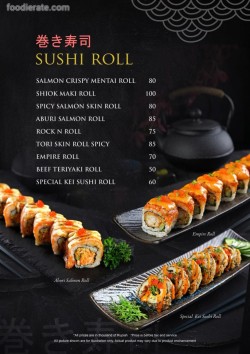 Daftar Harga Menu Kei Sushi