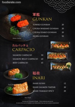 Daftar Harga Menu Kei Sushi