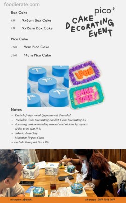 Daftar Harga Menu Pico9 Cake & Ice Cream Shop