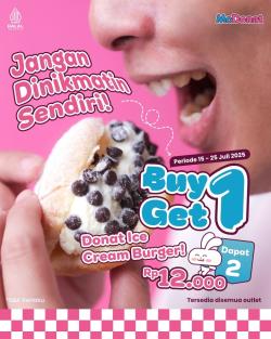 Promo Mcdonat Donat Es Krim Burger Buy 1 Get 1