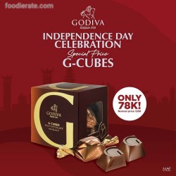 Promo Godiva Merdeka G-Cubes - 78k
