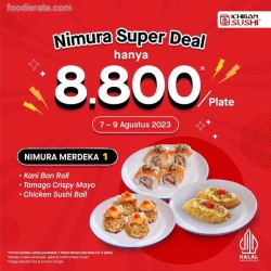 Promo Ichiban Sushi 8.8 Menu Sushi per Plate - 8k
