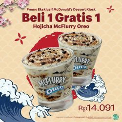 Promo McDonald's Hojicha McFlurry Oreo - Buy 1 Get 1 Free