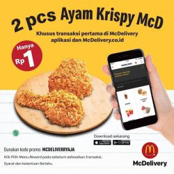 Promo McDonald's Mcdelivery 2 Ayam Krispy Hanya  - 1