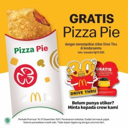 Promo McDonald's Drive Thru - Free Pizza Pie