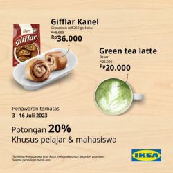 Promo IKEA Pelajar Dan Mahasiwa Pembelian Makanan - 20%