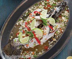 Steamed Fish With Lime Sauce Jittlada Restaurant