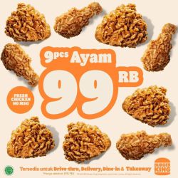 Promo Burger King 9 Ayam Rp 99k