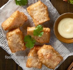 Deep Fried Fritters With Salad Cream