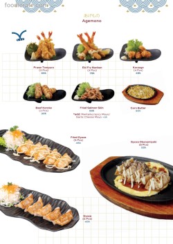 Daftar Harga Menu Kintaro Sushi