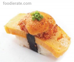 Tamago Spicy Salmon Sushi