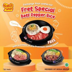 Promo Pepper Lunch Beli Premium Steak - Free Special Beef Pepper Rice