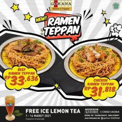 Promo Gokana Ramen Teppan - 31k + Free Ice Lemon Tea