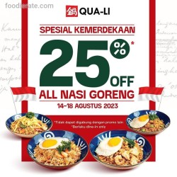 Promo Qua - Li Spesial Kemerdekaan Menu Nasi Goreng - 25%