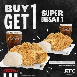 Promo KFC Buy 1 Get 1 Super Besar 1