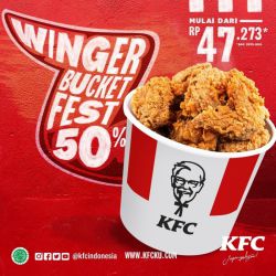 Promo KFC Winger Bucket Fest - 50%