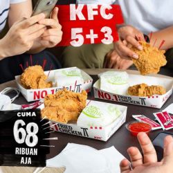 Promo KFC 5 Ayam + 3 Nasi - 68k