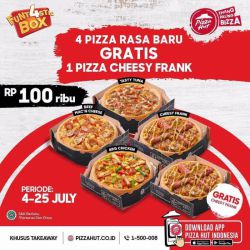 Promo Pizza Hut FUNT4STIC Beli 4 Pizza Gratis 1 Pizza