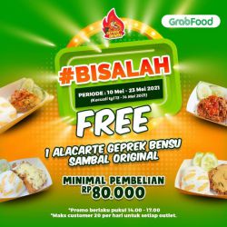 Promo Geprek Bensu Gratis 1 Geprek Bensu Sambal Original
