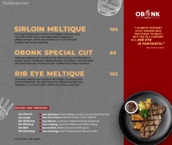Daftar Harga Menu Obonk Steak & Ribs