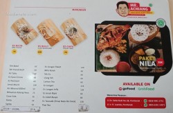 daftar harga menu nasi uduk ayam gebuk Mr. Achiang