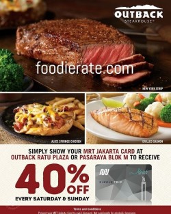 Promo Outback Steak House Diskon 40%