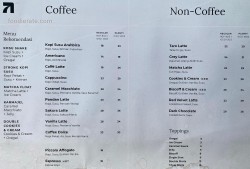 Daftar Harga Menu Arah Kopi