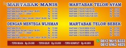 Daftar Harga Menu Alay Martabak Bangka Jaya