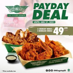 Promo Wingstop 5 Crunchy Wings + Boneless Wings - 49k