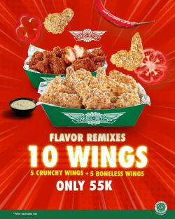 Promo Wingstop Flavor Remixes 10 Wings - 55k