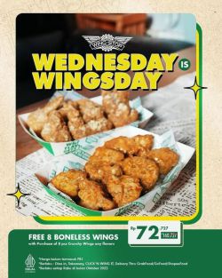 Promo Wingstop Wednesday Is Wingsday - Buy 8 Get * Free