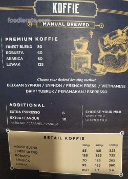 Daftar Harga Menu Warung Koffie Batavia