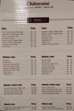 Daftar Harga Menu Chateraise 2026 | Foodierate