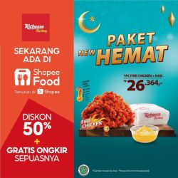 Promo Richeese Factory Shopeefood - 50%