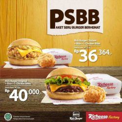 Promo Richeese Factory Paket Burger - 36k