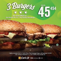 Promo Carl’s Jr. 3 Burger 45Rb