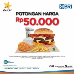 Promo Carl's Jr. Kartu BRI - 50k Off